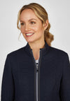 Rabe Full Zip Textured Jacket, Navy
