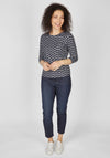 Rabe Petal Pattern Top, Navy