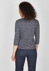 Rabe Petal Pattern Top, Navy