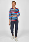 Rabe Half Zip Striped Top, Multi