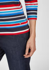 Rabe Half Zip Striped Top, Multi