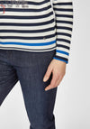 Rabe Stripes & Fade Print Sweater, Navy Multi