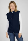Rabe Drawstring Neck Knitted Body Warmer, Navy