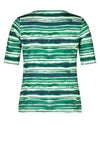 Rabe Round Neck Print Top, Green