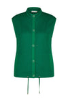 Rabe Button Up Textured Gilet, Green