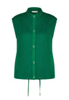 Rabe Button Up Textured Gilet, Green