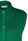 Rabe Button Up Textured Gilet, Green