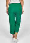 Rabe Drawstring Waist Straight Cut Crop Trouser, Green