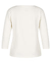 Rabe Rhinestone Detail Ribbed Sweater, Off-White