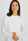 Rabe Ajour Open Knit Cardigan, Off-White