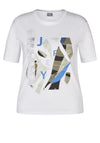 Rabe Round Neck Print T-Shirt, White