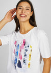 Rabe Embellished Graphic Print T- Shirt, White