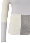 Rabe Round Neck Glitter Detail Sweater, Gray