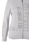 Rabe Rhinestone Text Knit Jacket, Gray