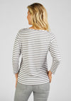 Rabe Rhinestone Stripe Print Top, Gray