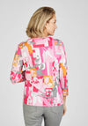 Rabe Round Neck Print Top, Pink