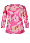 Rabe Round Neck Text Print Top, Pink