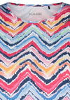 Rabe Round Neck Zig Zag Print Top, Multi