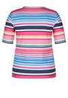 Rabe Half Zip Striped Top, Multi