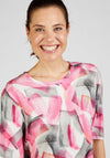 Rabe Elasticated Hem Print Top, Pink