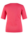 Rabe Round Neck Ribbed Top, Pink