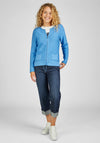 Rabe Knit Zip Through Jacket, Blue
