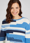 Rabe Abstract Stripe Knit Jumper, Blue