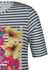 Rabe Floral Print Striped Top, Multi