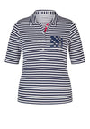 Rabe Striped Polo Shirt, Navy & White