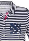 Rabe Striped Polo Shirt, Navy & White