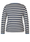 Rabe Striped Rhinestone Print Sweater, Navy