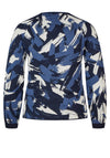 Rabe Rhinestone Printed Knit Jumper, Navy