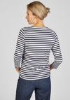 Rabe Striped Cest Print Jersey Top, Navy