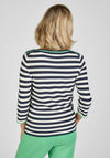 Rabe Chest Pocket Striped Knit Sweater, Navy