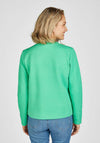 Rabe Full Zip Textured Short Jacket, Green