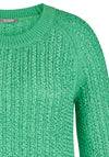 Rabe Round Neck Woven Knit Jumper, Green