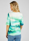 Rabe Round Neck Text Print Top, Green