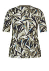Rabe V-Split Neckline Print Top, Khaki