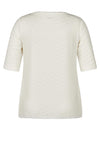 Rabe Round Neck Textured Top, Off-White