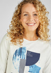 Rabe Graphic Print Cotton Top, White