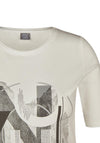 Rabe Rhinestone Text Print Top, White