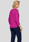 Rabe Textured Round Neck Top, Pink