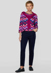 Rabe Wavy Print Top, Pink Multi