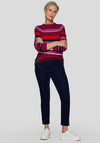 Rabe Striped Knitted Jumper, Purple Multi