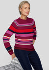 Rabe Striped Knitted Jumper, Purple Multi