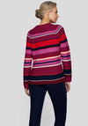 Rabe Striped Knitted Jumper, Purple Multi