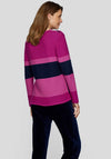 Rabe Printed Round Neck Jumper, Purple Multi