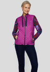 Rabe Lightly Quilted Zip Up Gilet, Purple