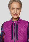 Rabe Lightly Quilted Zip Up Gilet, Purple