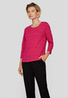 Rabe Ruched Jersey Knit Top, Fuchsia